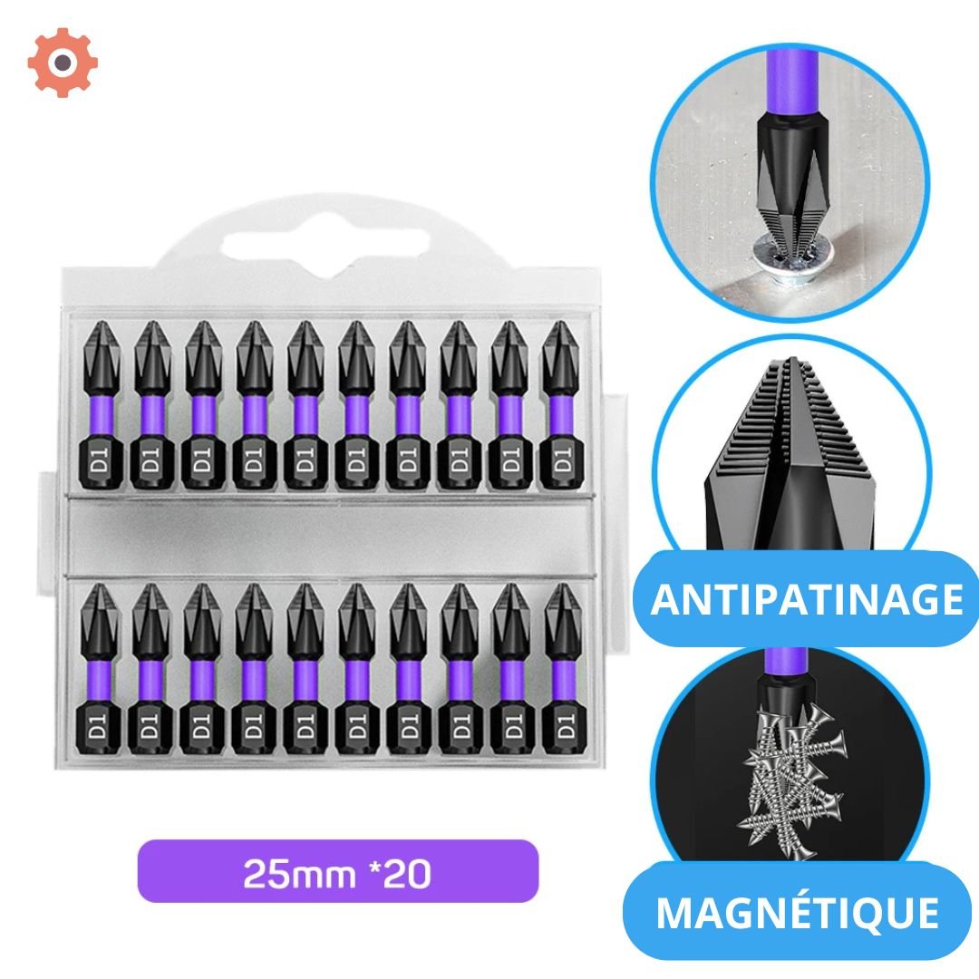 Embouts de tournevis magnétiques - DixainLife ™ - Outilletoi